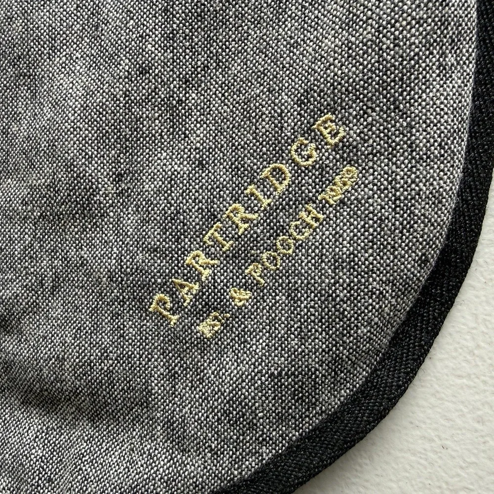 John Partridge & Pooch Tweed Dog Coat Jacket Gray Wool Blend Large Adjustable